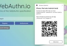 passkeys in aktion, qr.