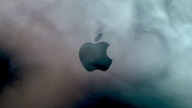 Rauchiges Apple-Logo